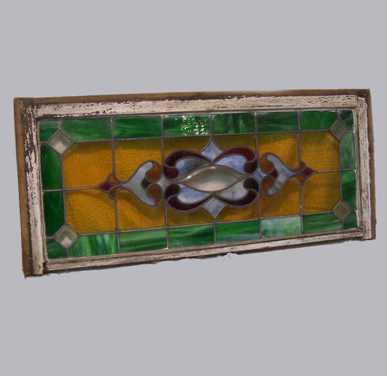 Antique Leaded Stained Glass Window – Over the Bay Style