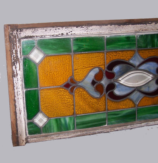 Antique Leaded Stained Glass Window – Over the Bay Style