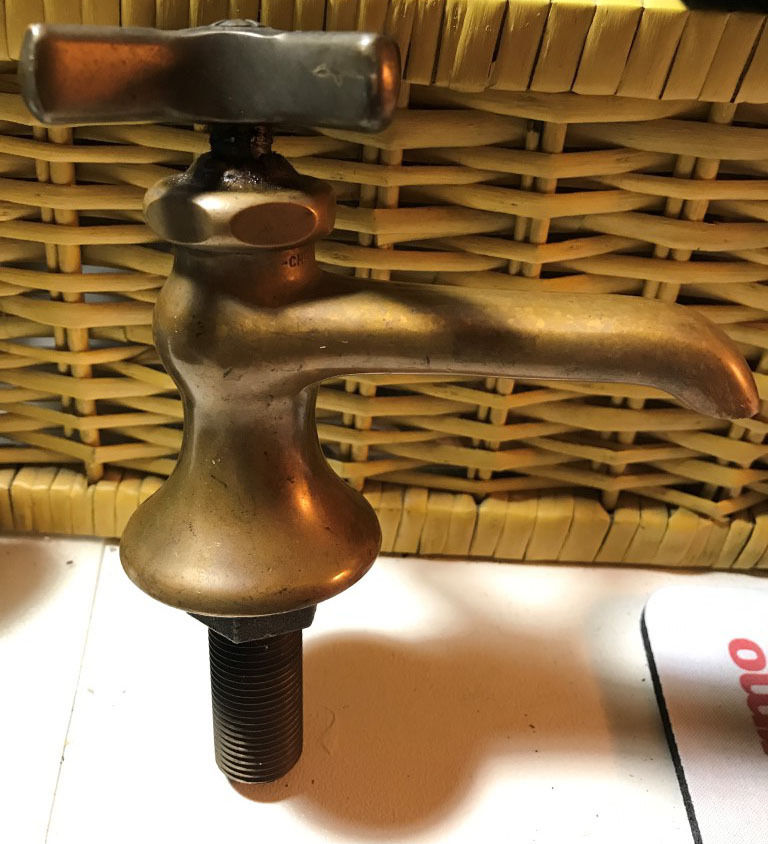Antique Architectural Salvage Elegant in Brass Tap Faucet ~ Cold