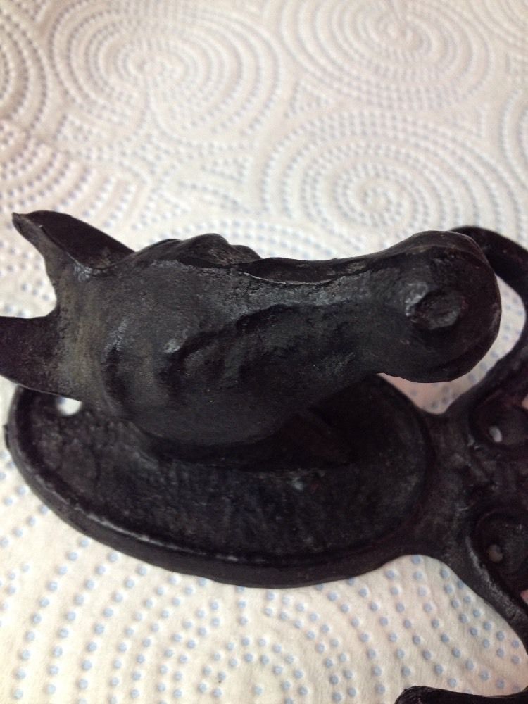 Cast Iron Horse Head Double Hook, Tack Holder