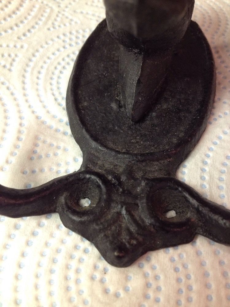 Cast Iron Horse Head Double Hook, Tack Holder