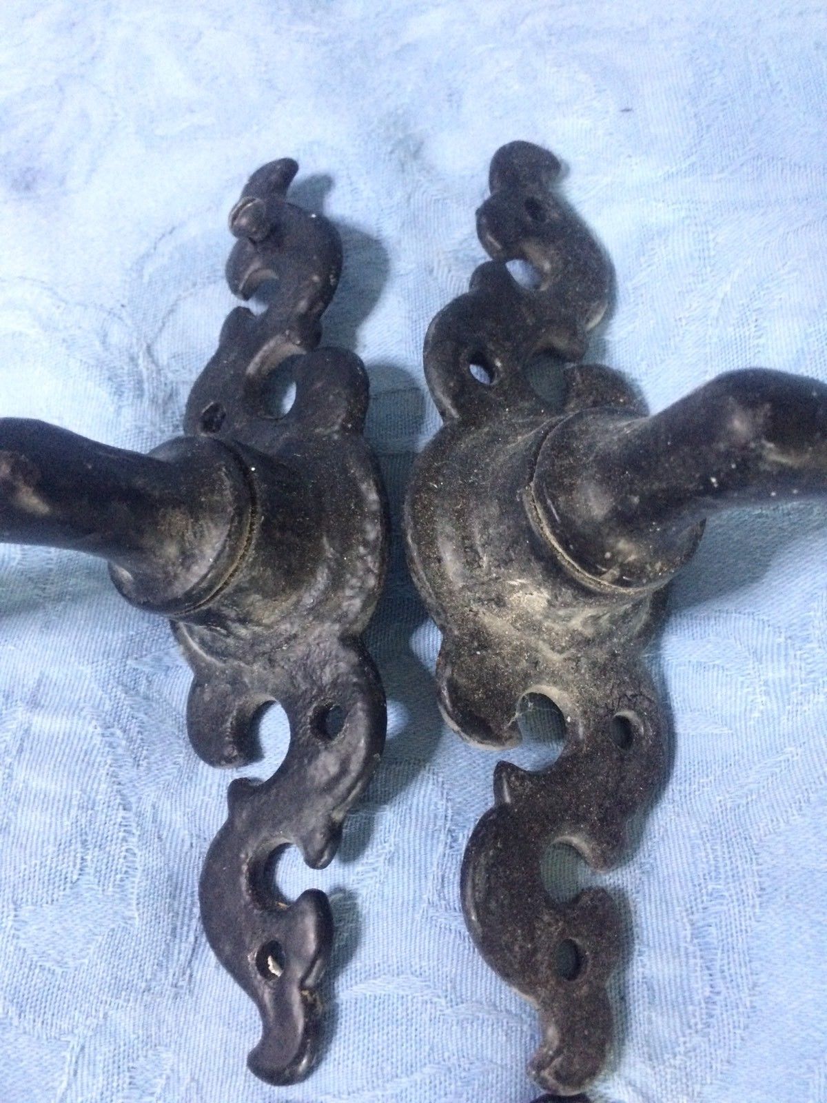 Four Matching Vintage Metal Door Handles