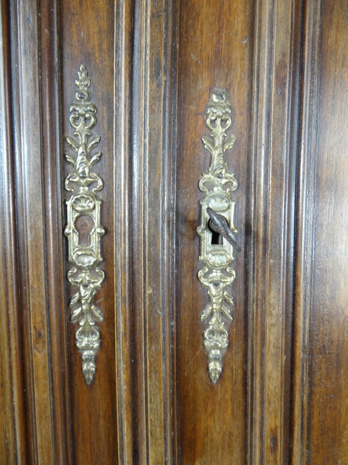 Pair of French Antique Walnut Wood Architectural large Panels Doors