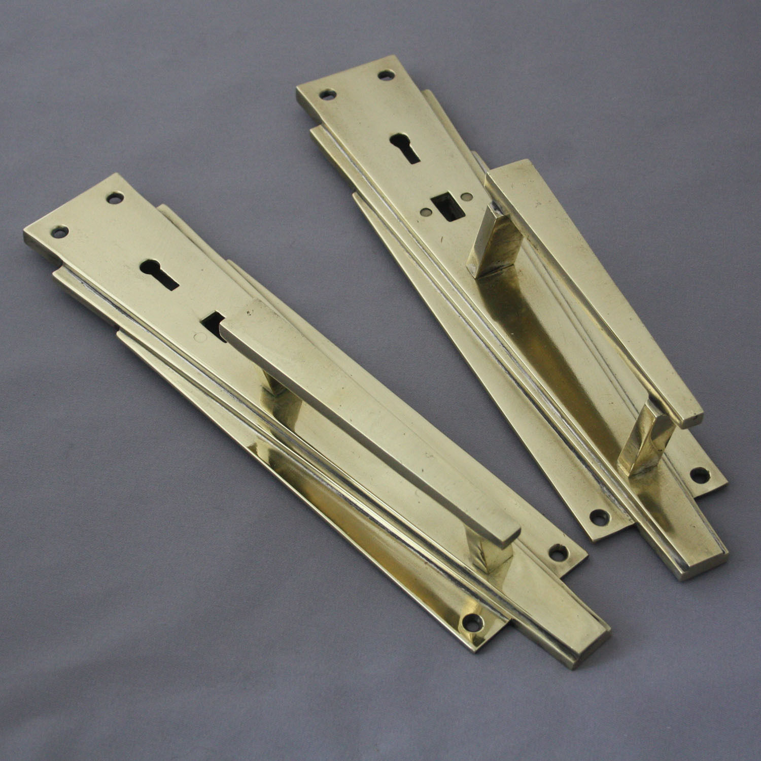 Art Deco Brass Pull Door Handles