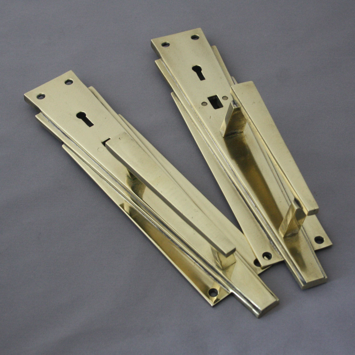 Art Deco Brass Pull Door Handles