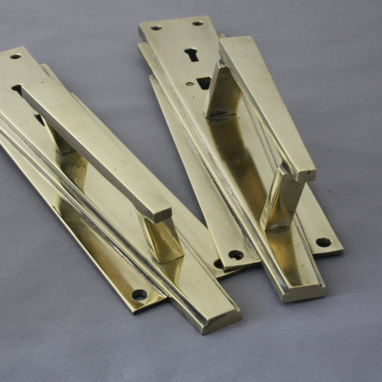 Art Deco Brass Pull Door Handles