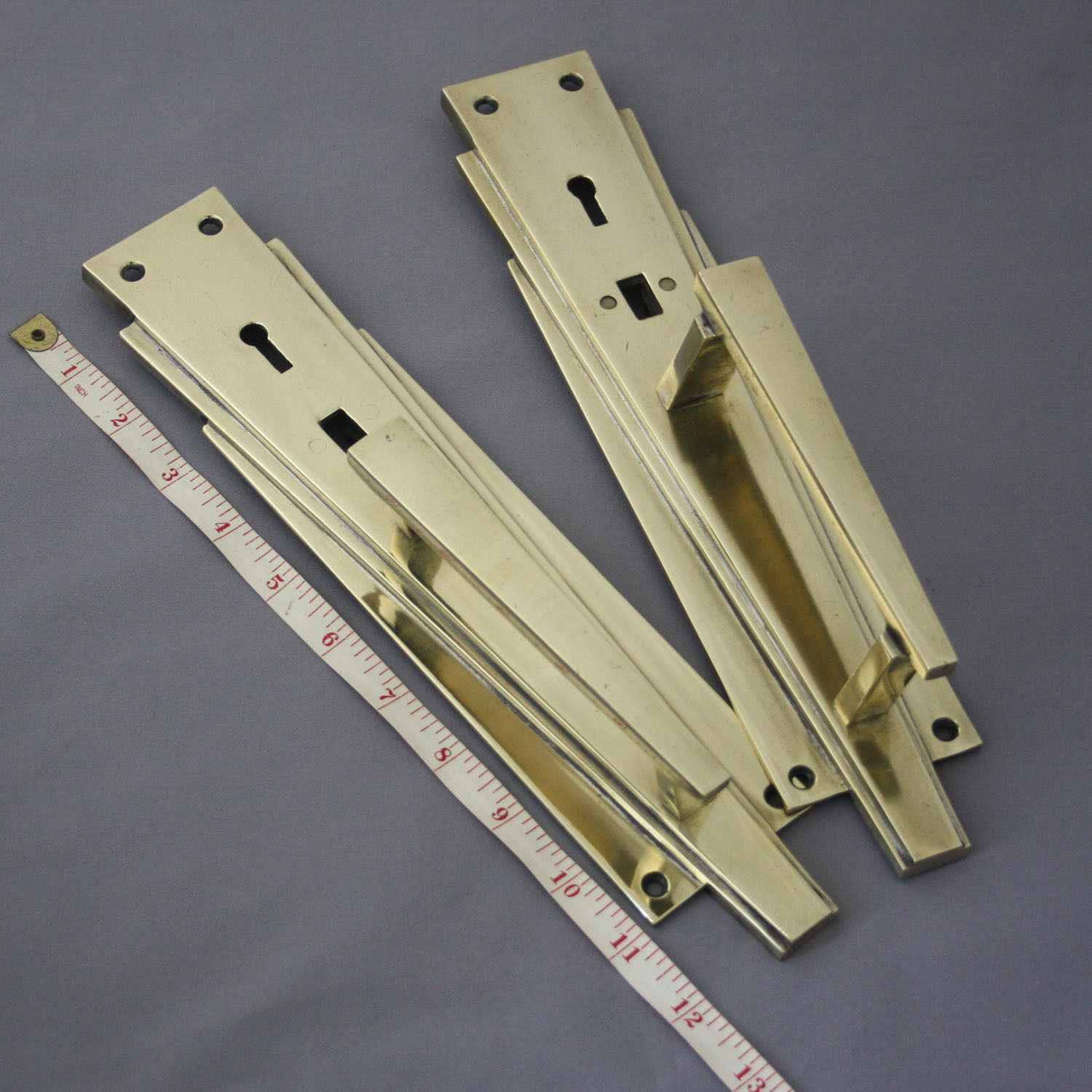 Art Deco Brass Pull Door Handles