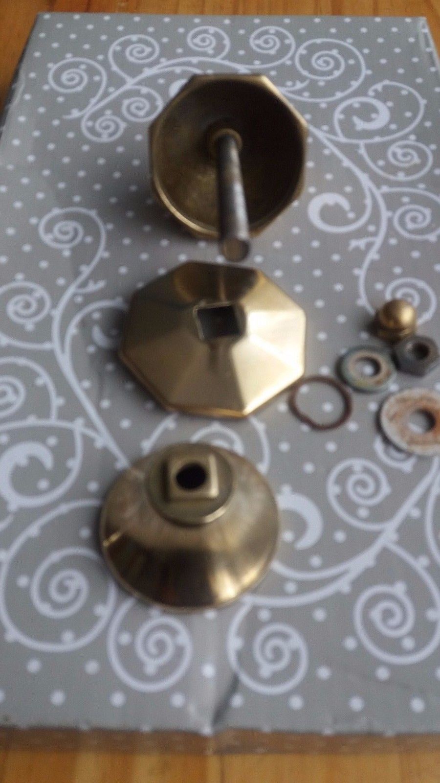 Vintage Brass Octagonal Door Pull Handle Knob