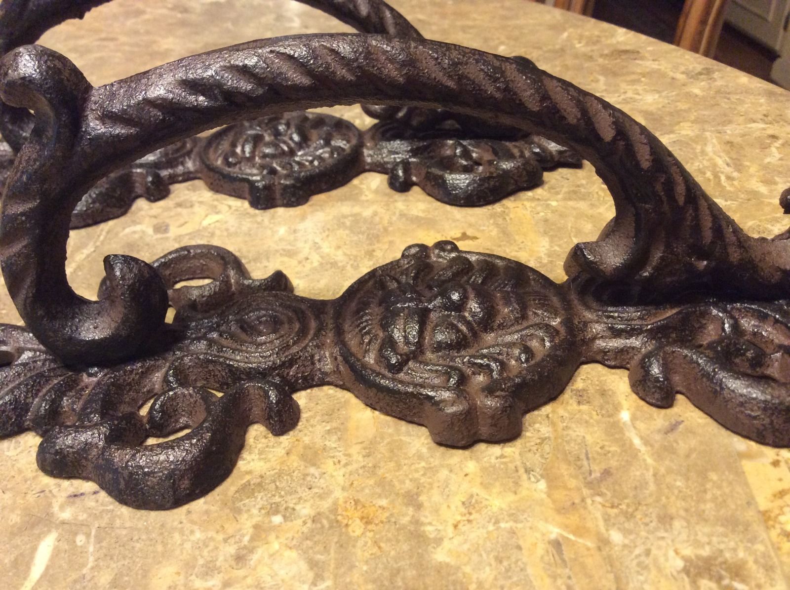 2 Large Rustic Lion Head Cast Iron Door Handles Cabinet Pulls Knobs ~ Heavy