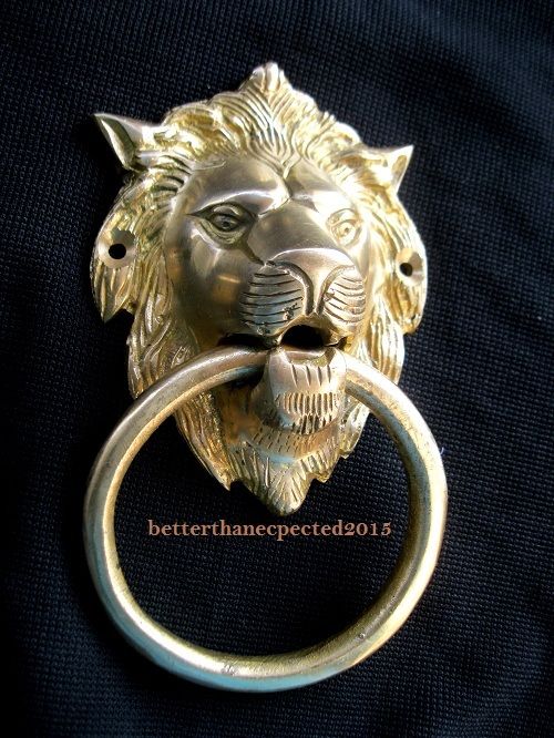 Lion Shape Handcrafted Antique Vintage Style Brass Door Knocker,Door Pull