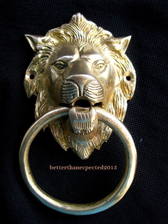 Lion Shape Handcrafted Antique Vintage Style Brass Door Knocker,Door Pull