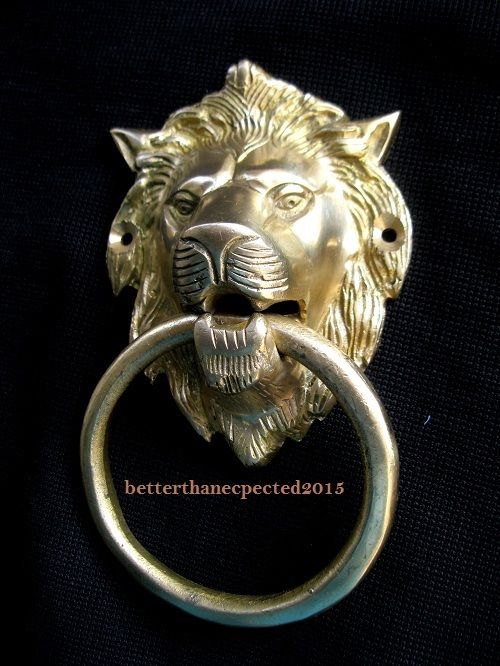 Lion Shape Handcrafted Antique Vintage Style Brass Door Knocker,Door Pull