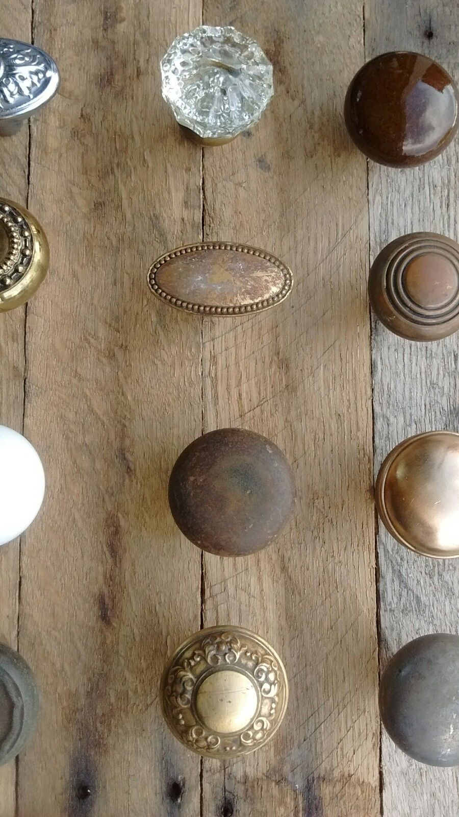 Antique Vintage Old Victorian Brass Porcelain Glass Iron Door Knob Lot- 16 Knobs