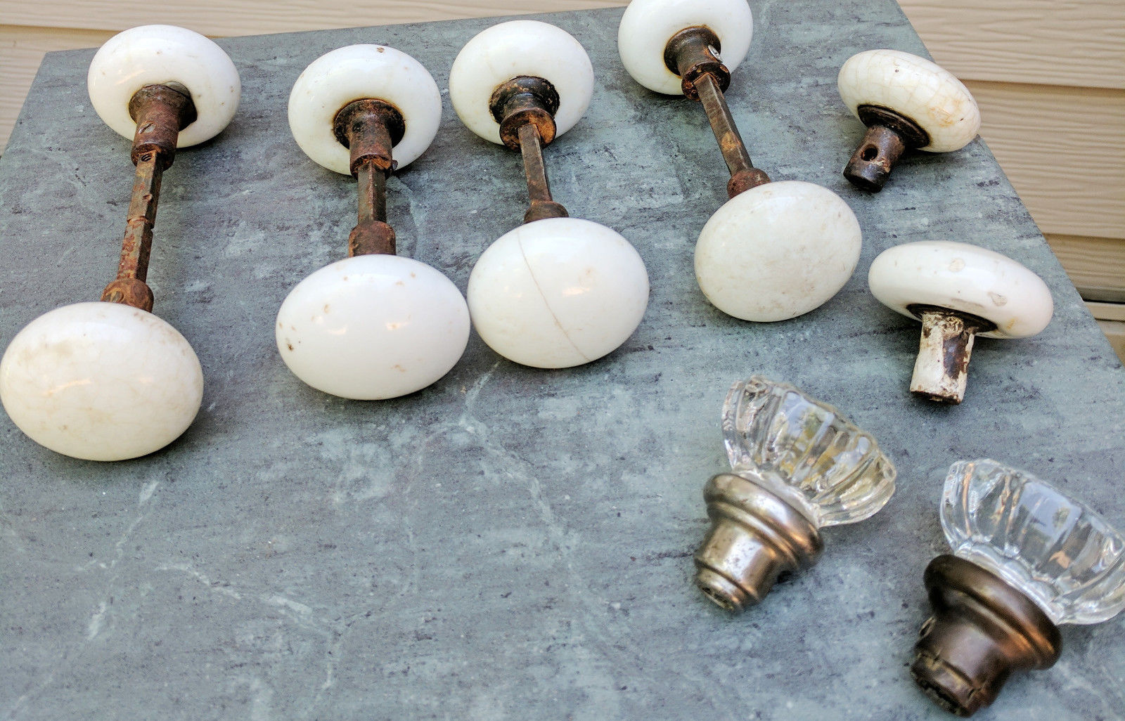 Lot of Vintage Assorted Porcelain / Glass Door Knobs