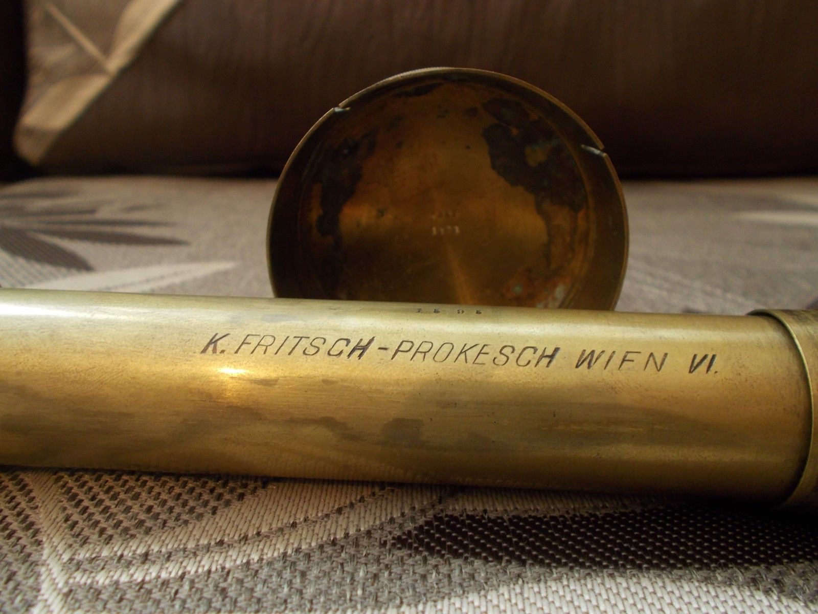 Antique K. Fritsch-Prokesch Wien VI, Brass Spyglass /Telescope, ca. 19th century