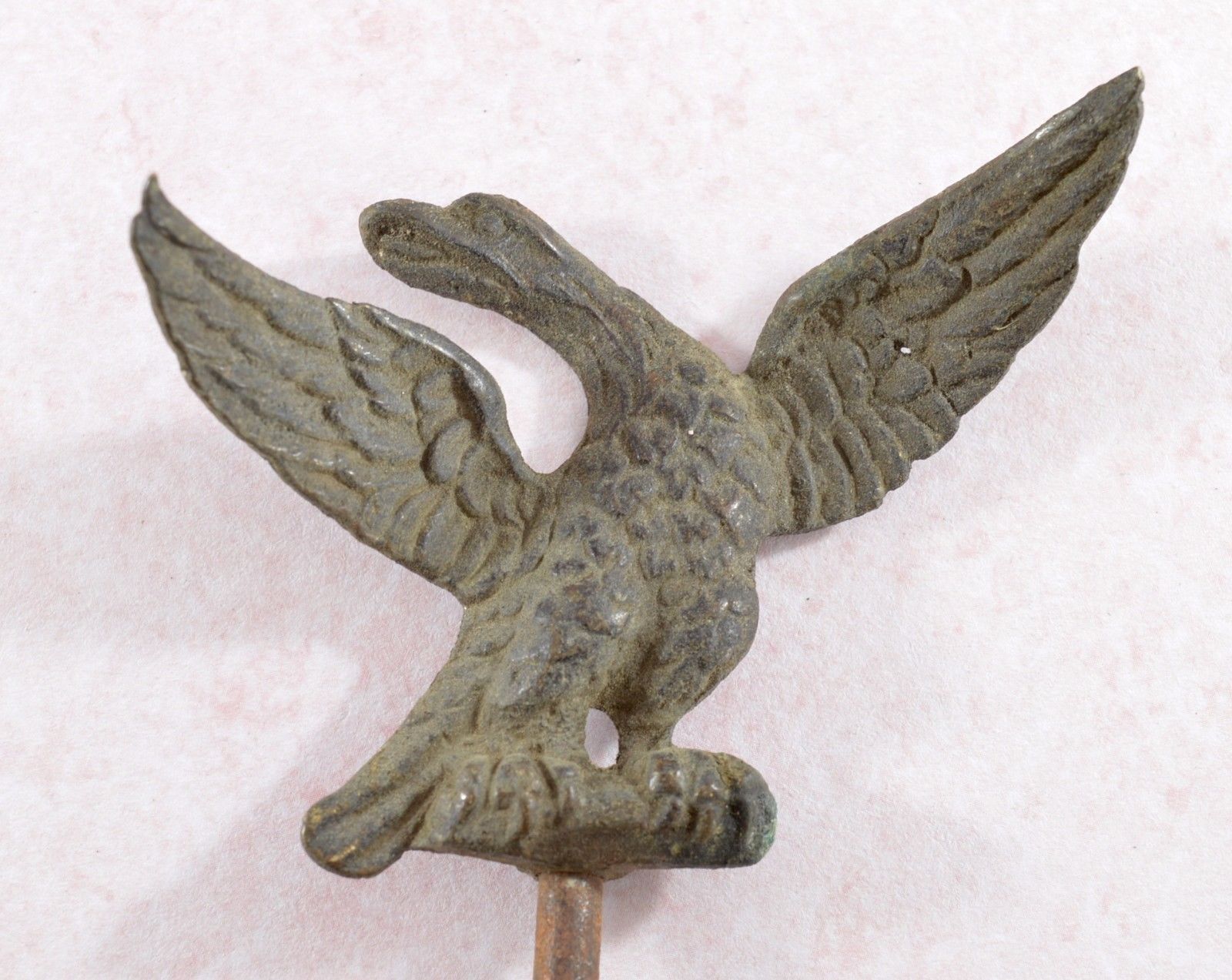 Antique/vintage unusual wrought or cast iron eagle/bird finial?