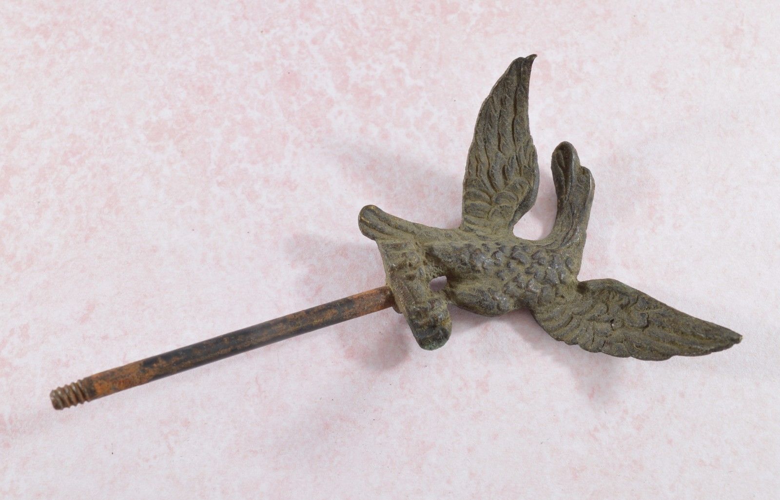 Antique/vintage unusual wrought or cast iron eagle/bird finial?