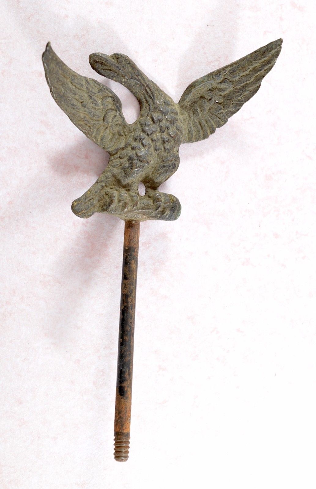 Antique/vintage unusual wrought or cast iron eagle/bird finial?