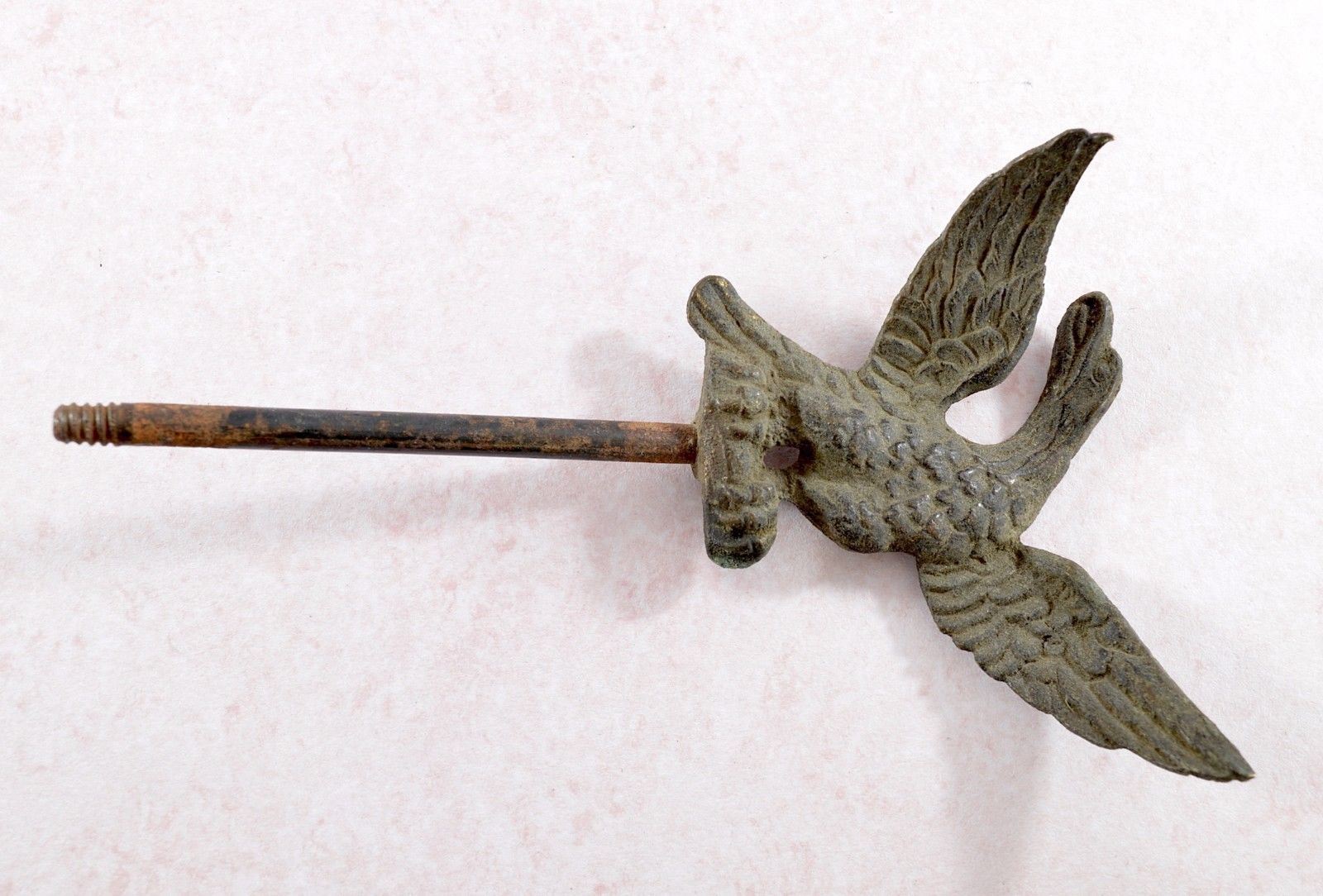 Antique/vintage unusual wrought or cast iron eagle/bird finial?