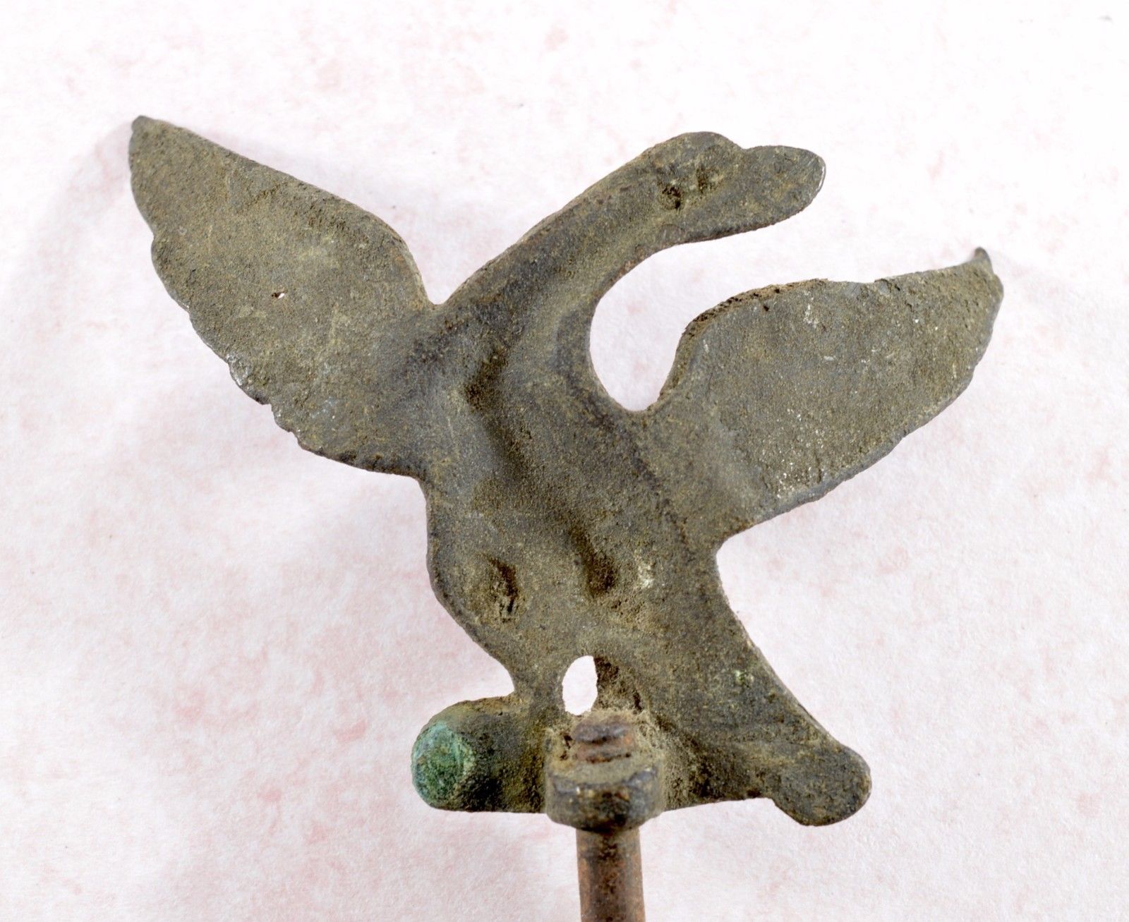 Antique/vintage unusual wrought or cast iron eagle/bird finial?