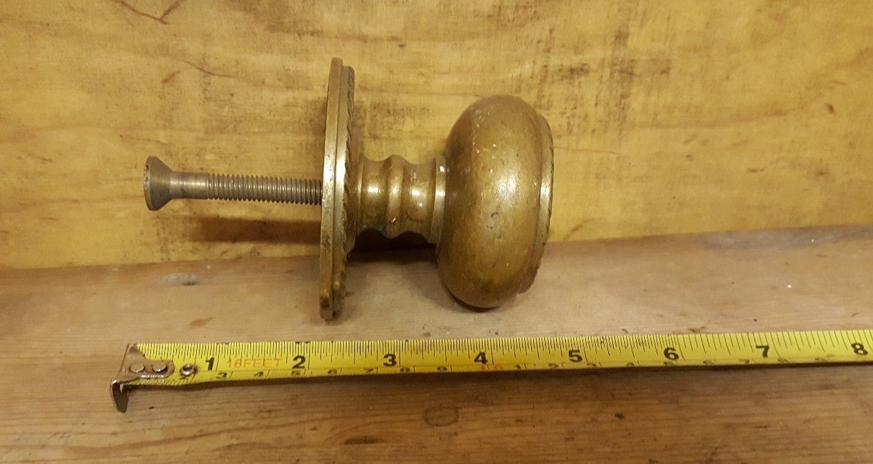 old vintage solid brass main entrance door pull handle