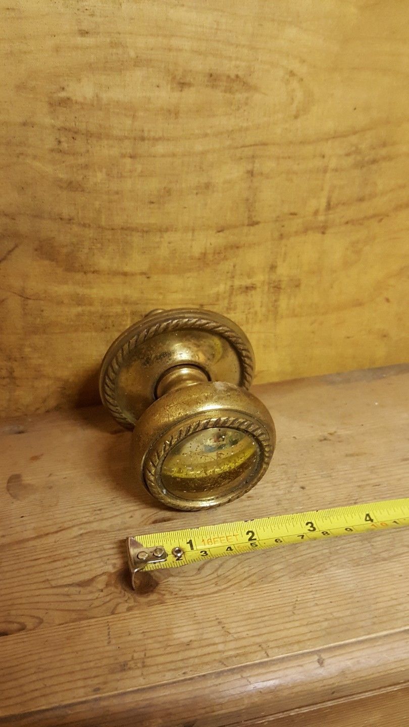 old vintage solid brass main entrance door pull handle