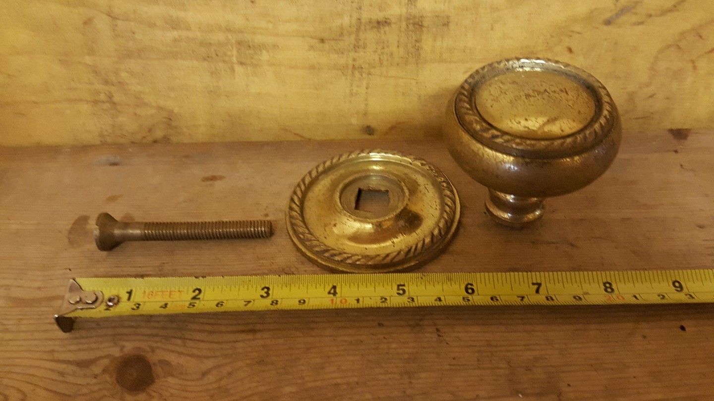 old vintage solid brass main entrance door pull handle