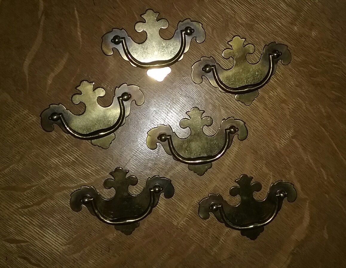 Vintage BRASS drawer pulls handles