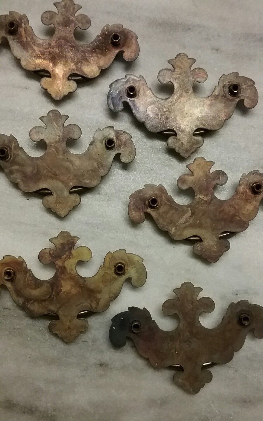 Vintage BRASS drawer pulls handles