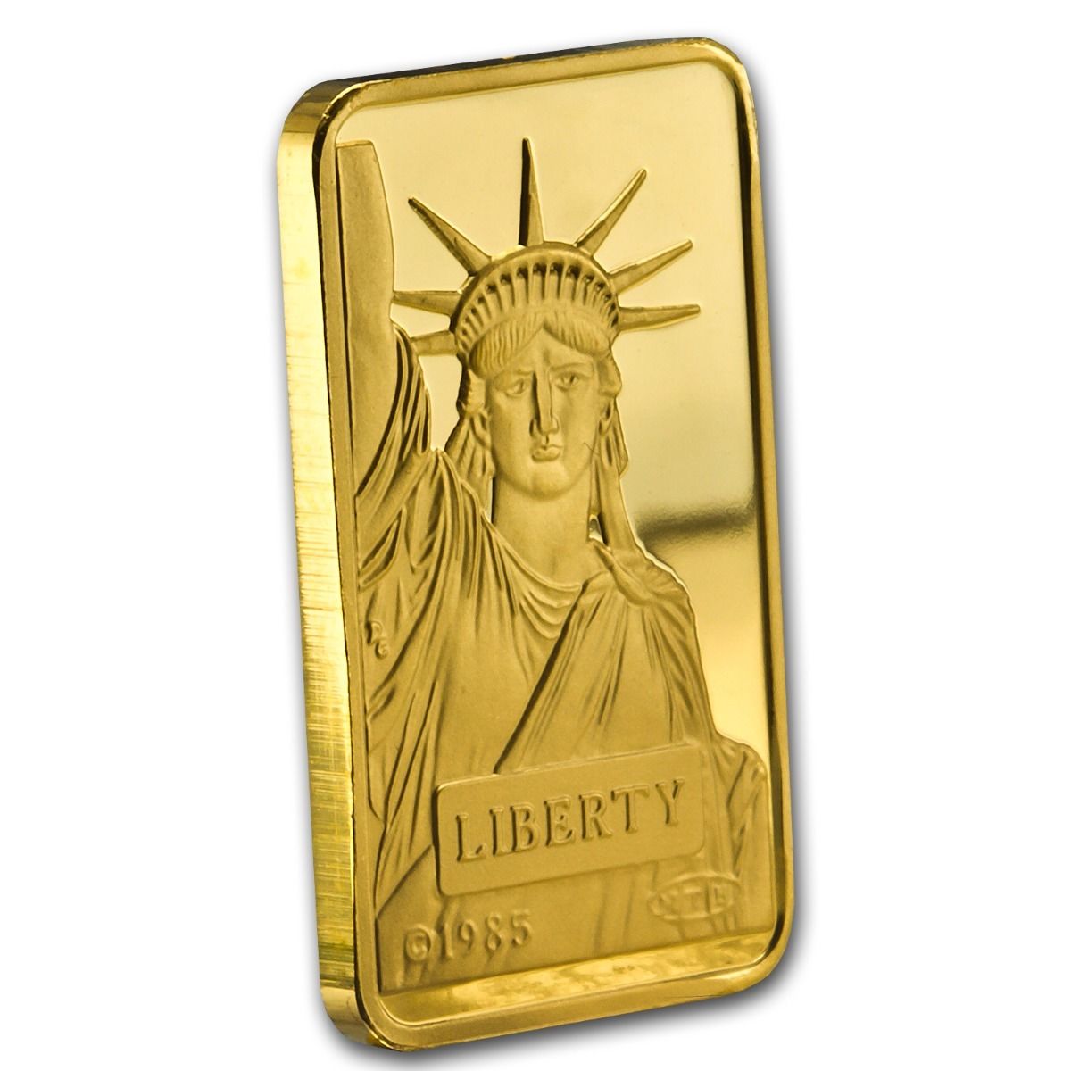 10 gram Gold Bar - Credit Suisse Statue of Liberty - SKU #45921