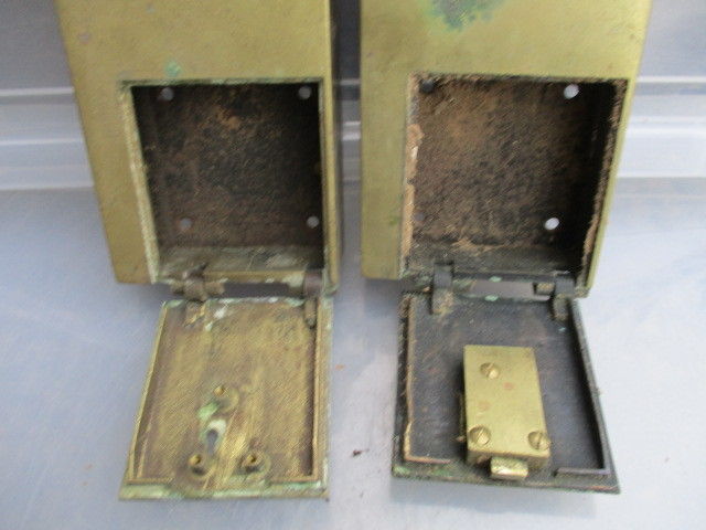 Antique Brass Public Toilet Door Lock Vintage Engaged Penny Lockerbie &Wilkinson