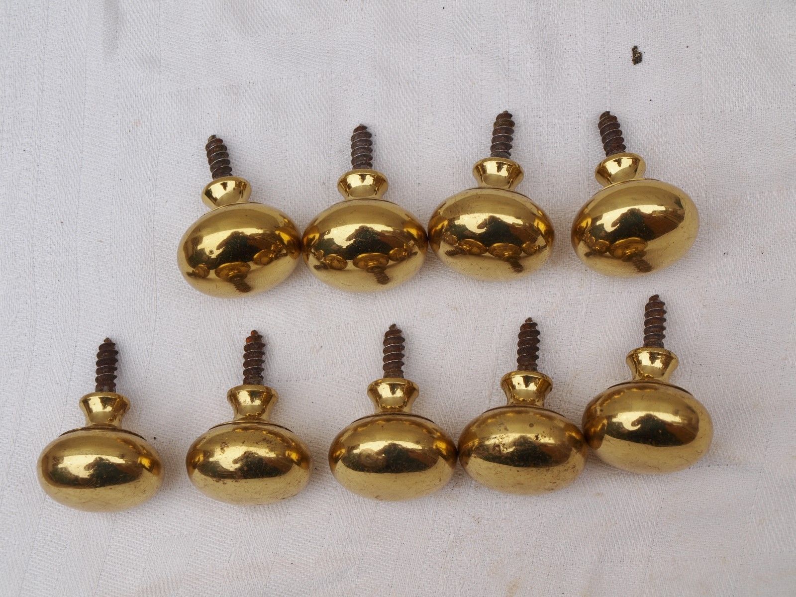 9 RECLAIMED BRASS CUPBOARD DOOR DRAWER HANDLES KNOBS PULLS