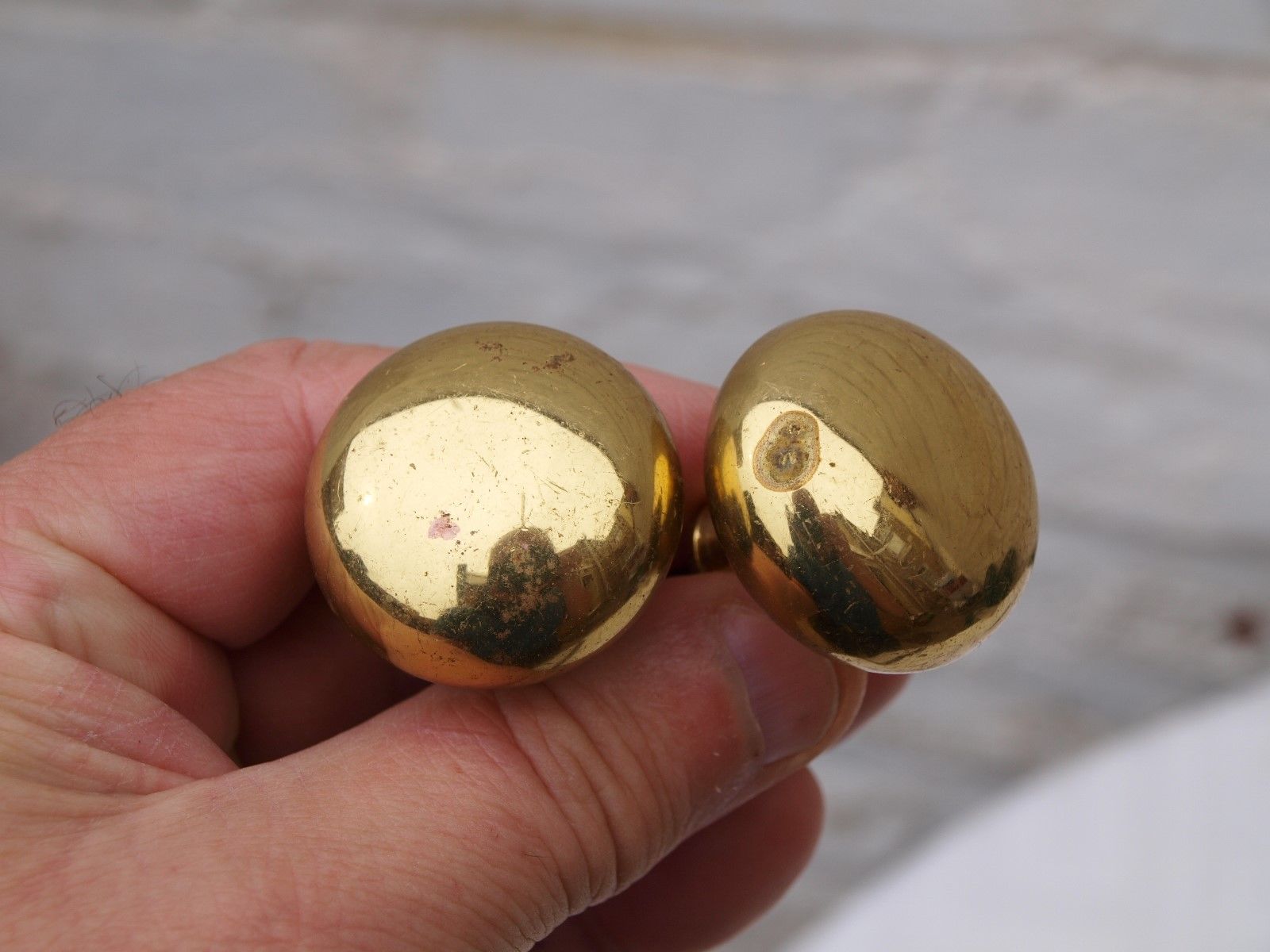 9 RECLAIMED BRASS CUPBOARD DOOR DRAWER HANDLES KNOBS PULLS