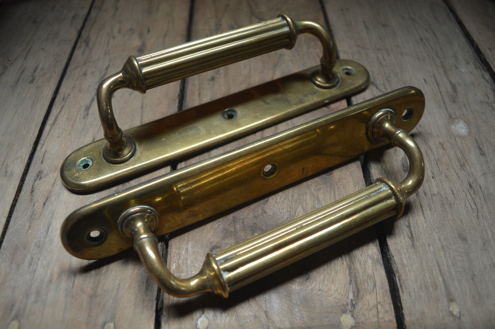 Vintage Victorian Brass Door Pulls Handles