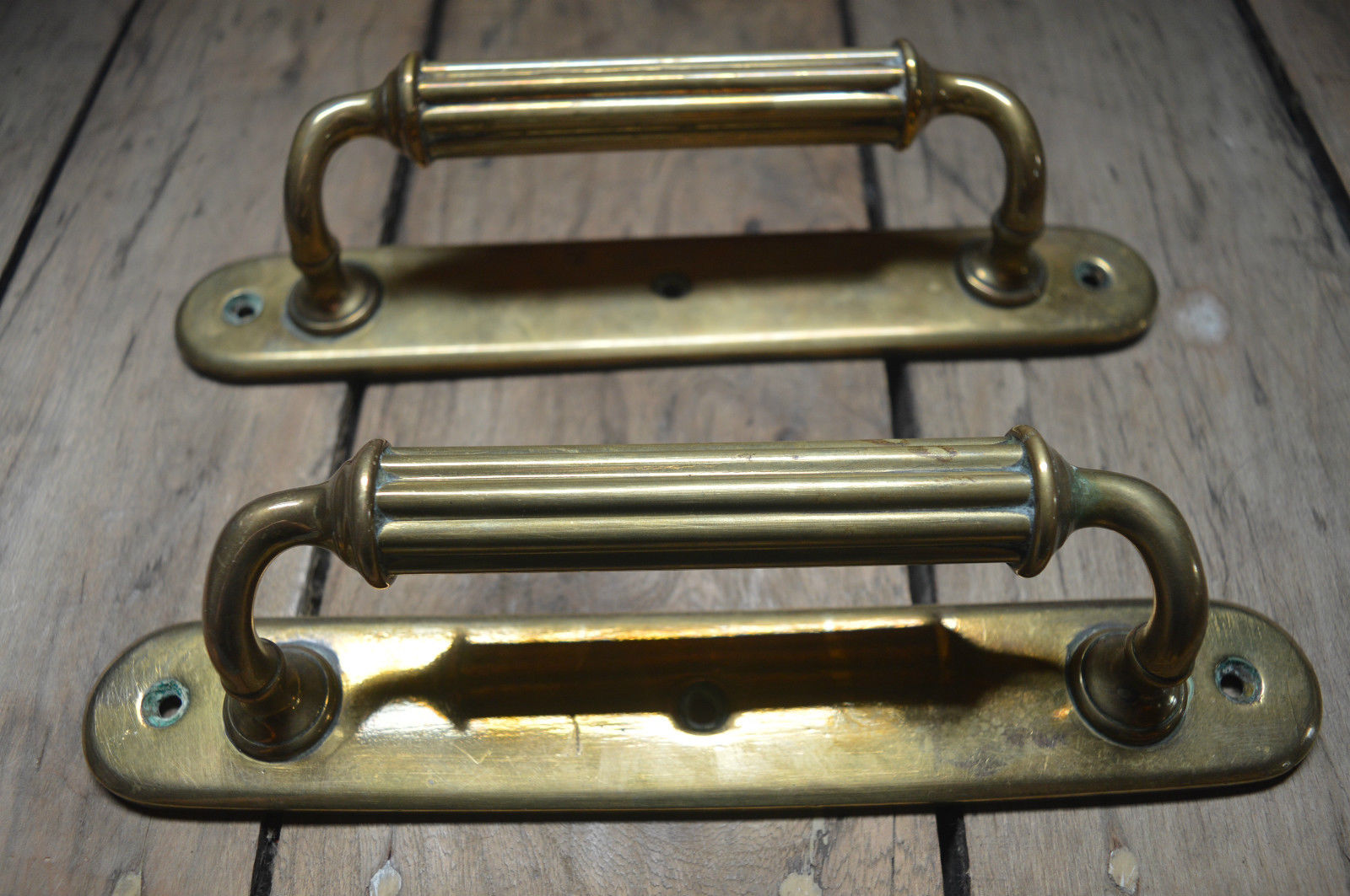 Vintage Victorian Brass Door Pulls Handles