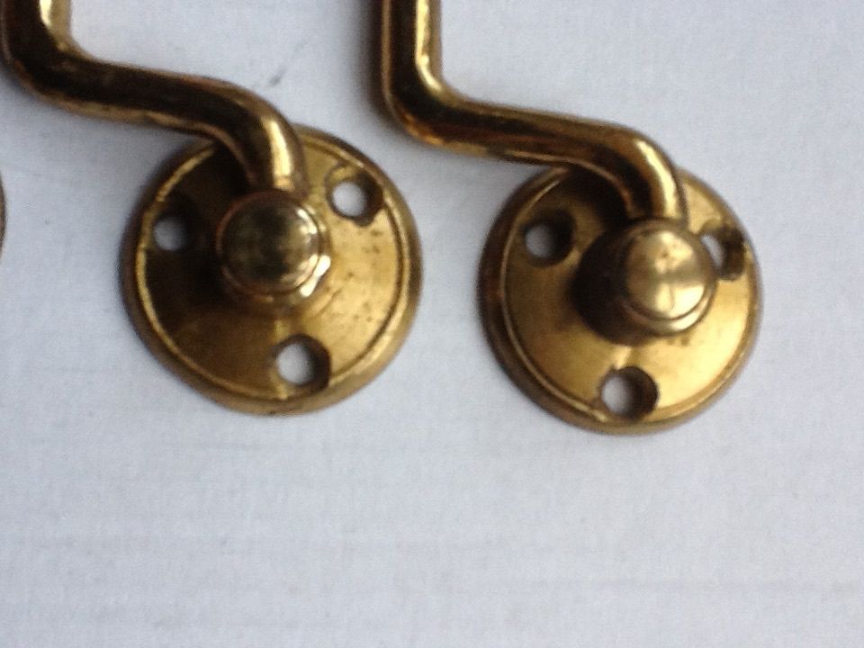 5 original      antique brass handles