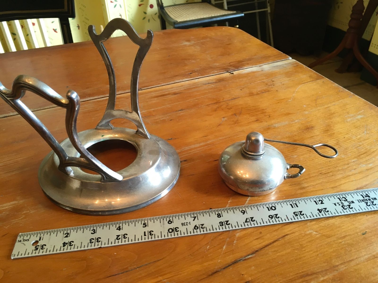 Reed and Barton Silver Plate Tea Pot & Warmer on Stand