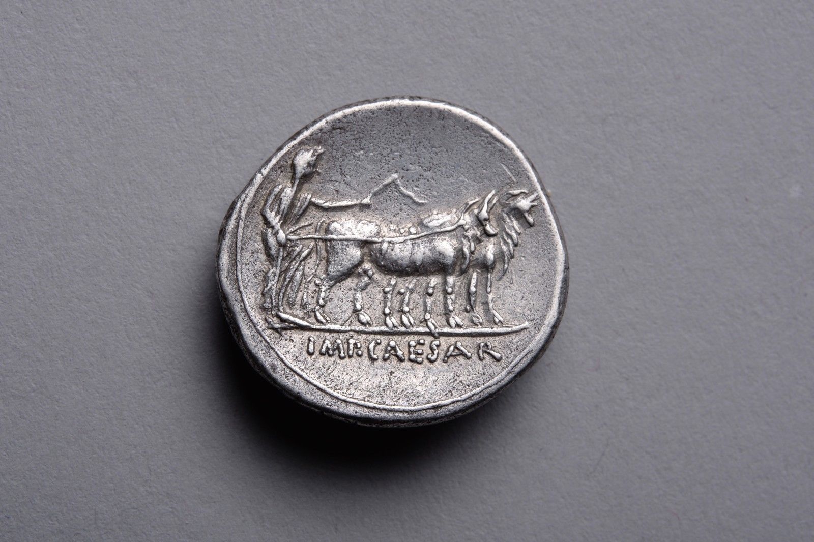 Ancient Roman Silver Denarius of Augustus as Triumvir Octavian - 29 BC