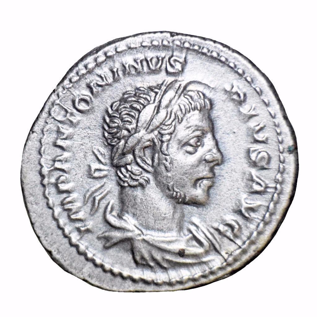Elagabalus Roman silver denarius minted 222 AD.