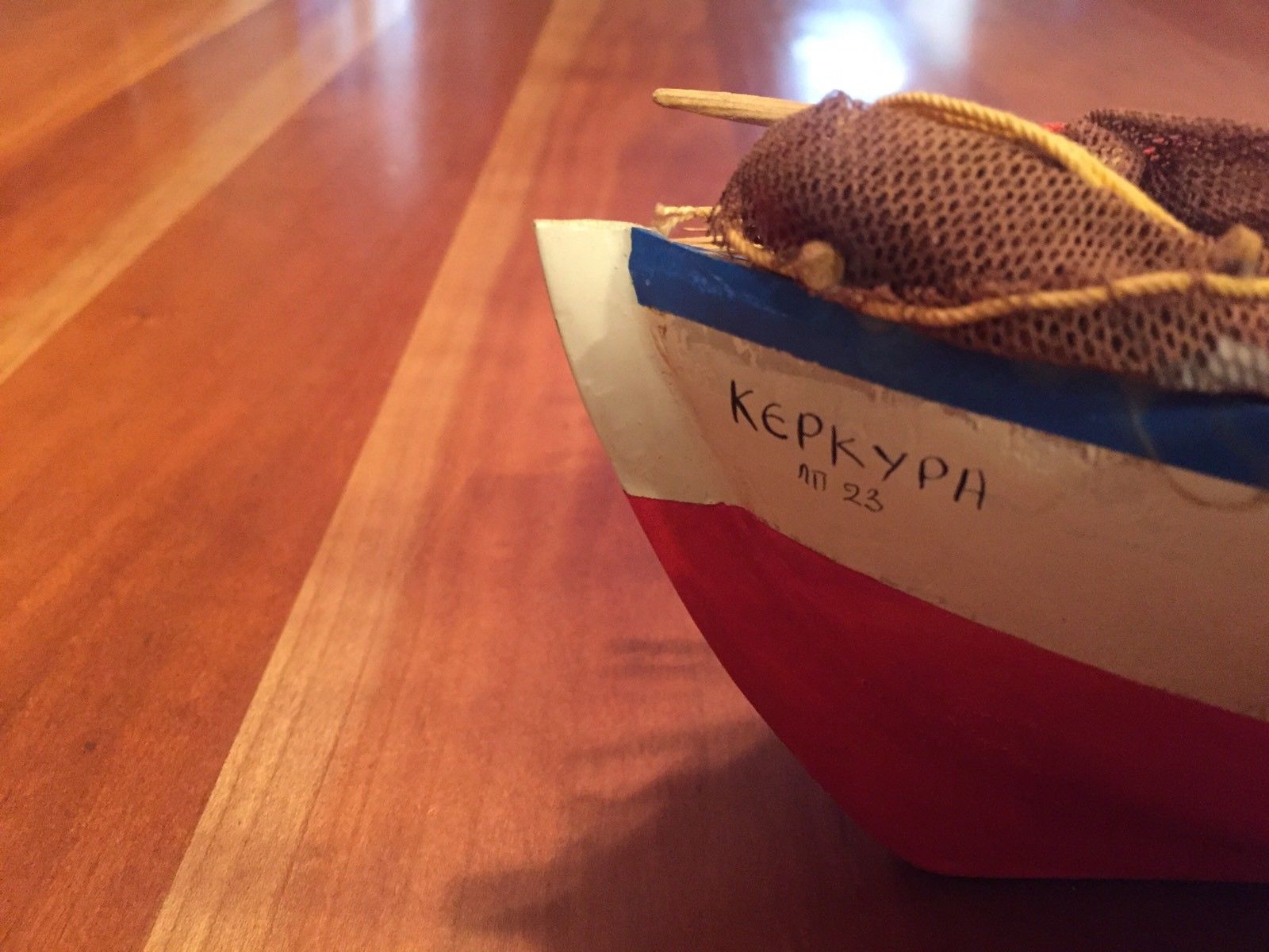 Vintage Toy Wood Sail Boat As Is