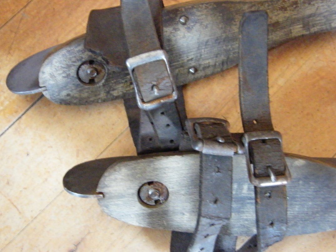 Vintage Wood Ice Skates