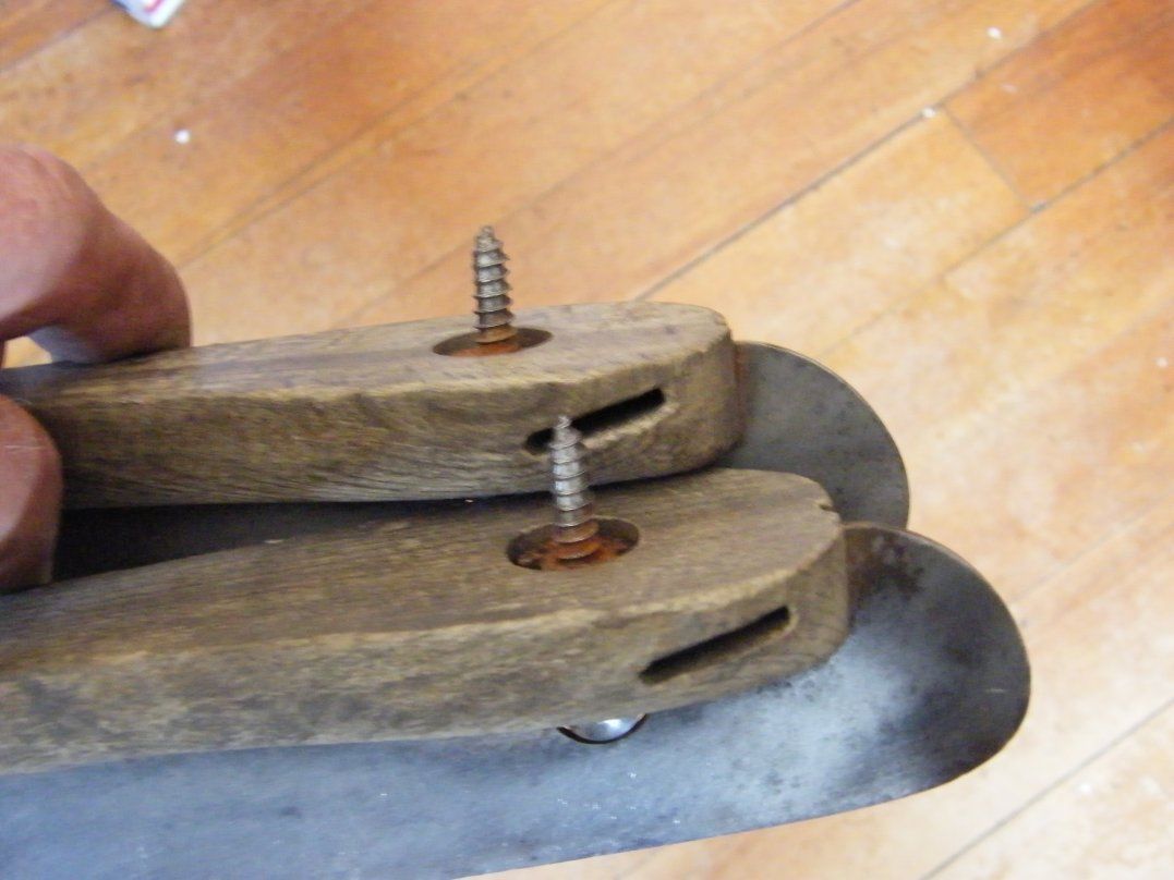 Vintage Wood Ice Skates