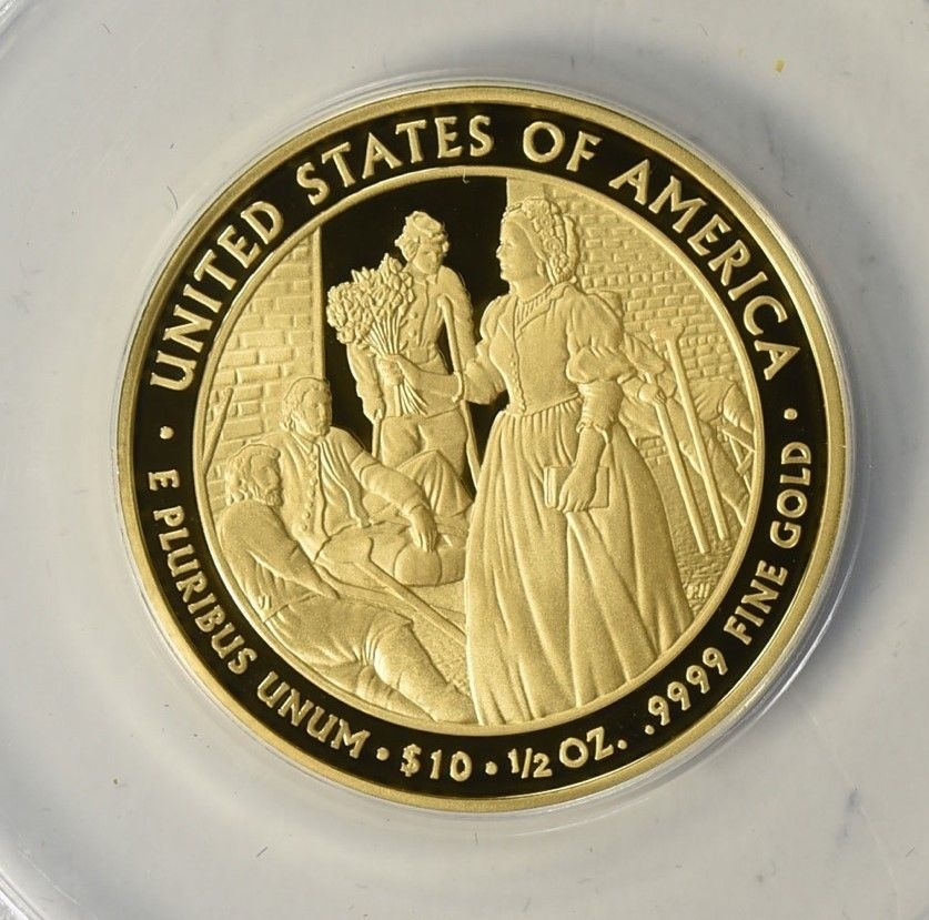 2010 W $10 First Spouse "Mary Todd Lincoln" 1/2 oz .999 Fine Gold Proof 70