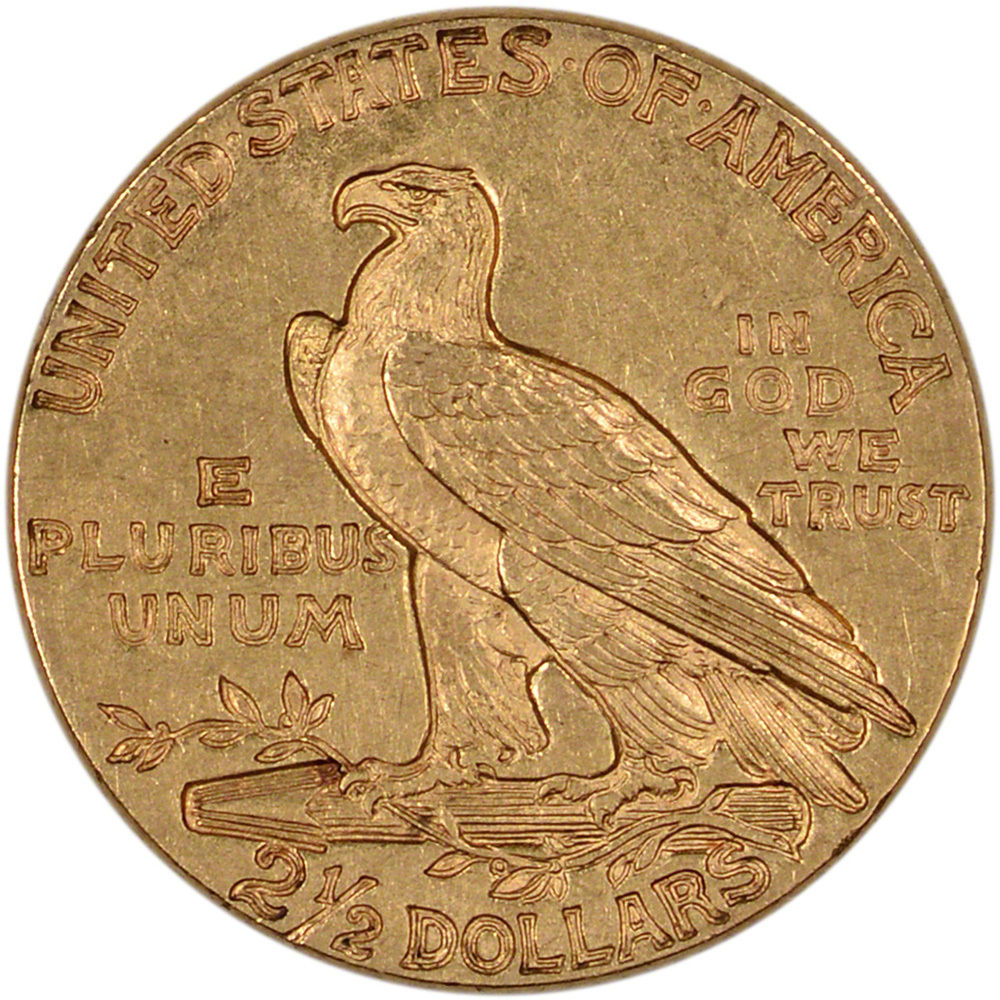 US Gold $2.50 Indian Head Quarter Eagle - Almost Uncirculated - Random Date