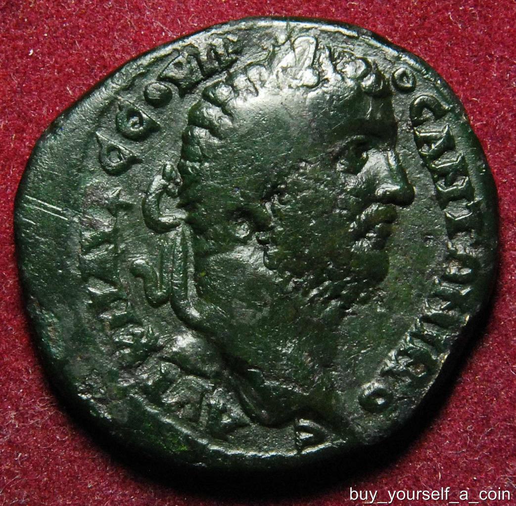 Caracalla AE25 of Odessos, Thrace, rev. Great God of Odessos, 198-217AD