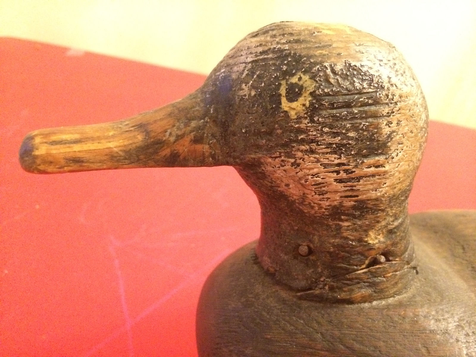 RARE ANTIQUE EARLY CANADIAN PAINTED WOOD DECOY