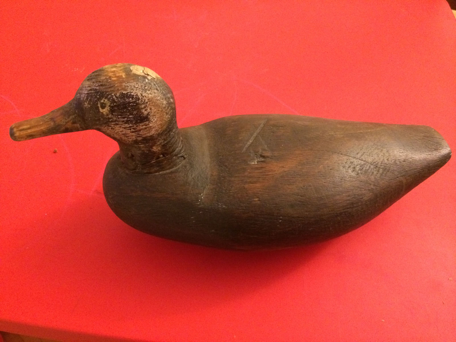 RARE ANTIQUE EARLY CANADIAN PAINTED WOOD DECOY