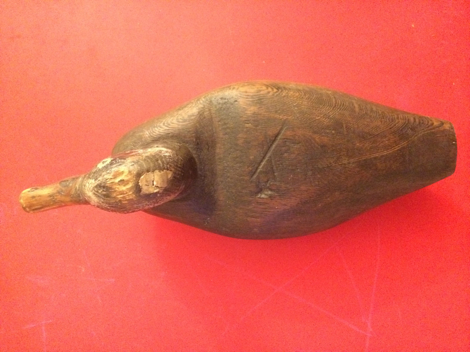 RARE ANTIQUE EARLY CANADIAN PAINTED WOOD DECOY