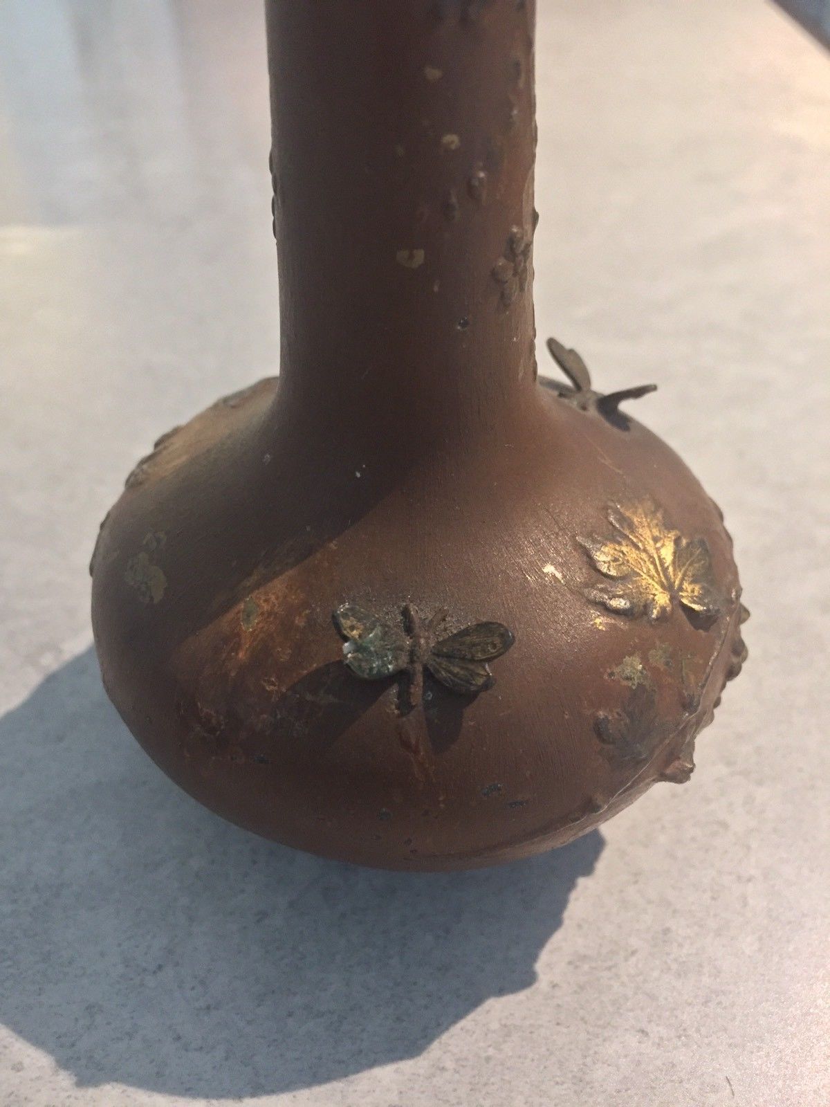 18th Century Chinese Purple Bronze Vase (signed to base)