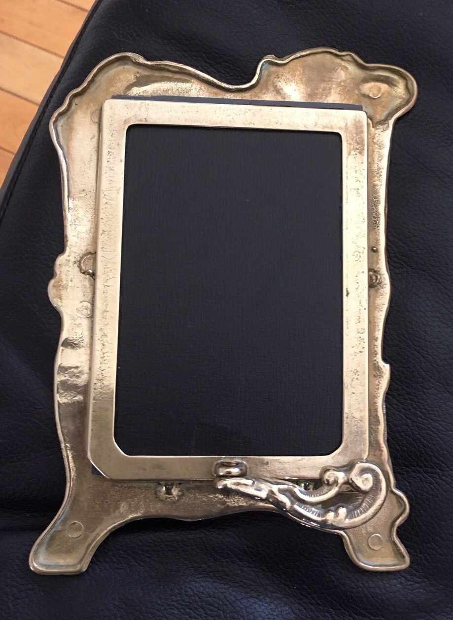 ART NOUVEAU / ART DECO. authentic brass  FRAME With MIRROR Elegant .